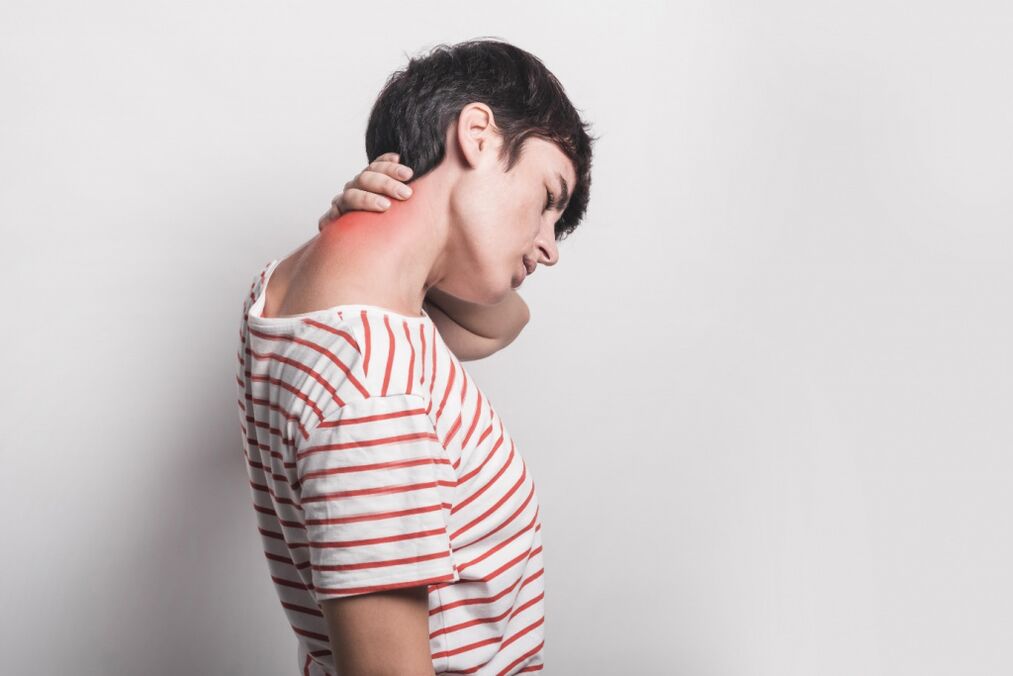 Pain caused by cervical osteochondrosis
