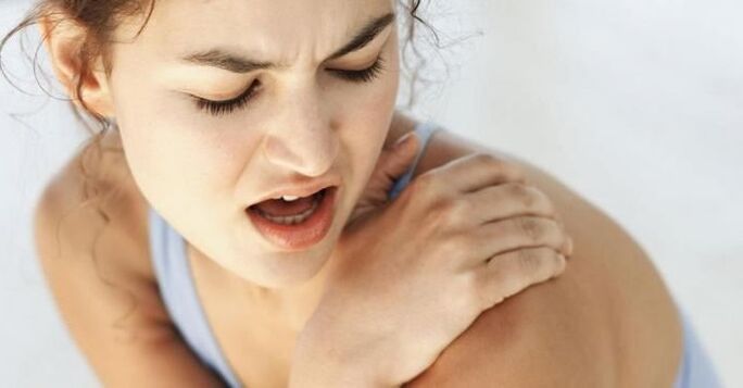 Pain caused by cervical osteochondrosis